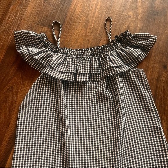 H&M Off The Shoulder Checked Dress - Picture 4 of 11